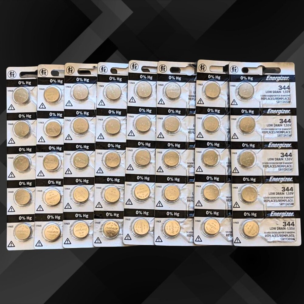 Energizer 344 Low Drain Silver Oxide Watch Batteries 1.55 Volt (NWT!)